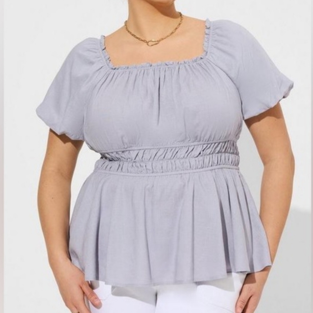 Torrid Light Gray Blouse